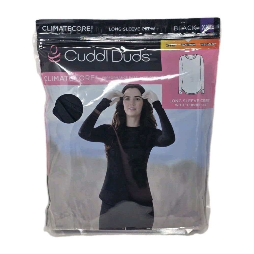 Cuddl Duds Women's ClimateCore Performance Baselayer Long Sleeve Crew Top XXL